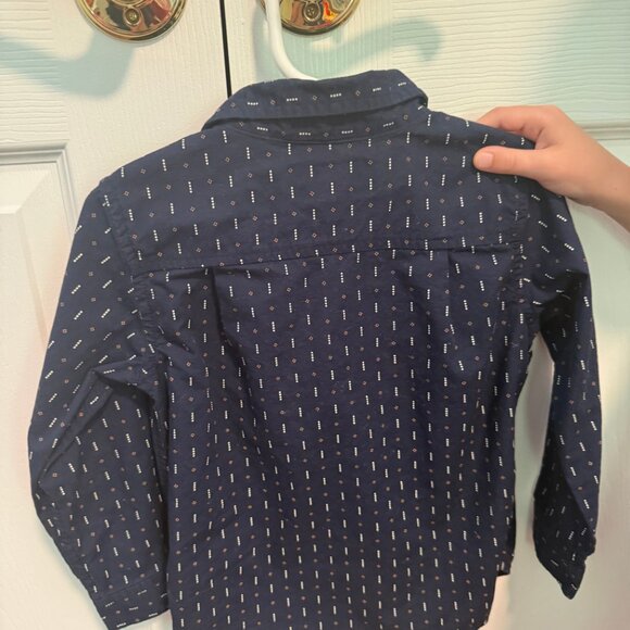 Children's Place navy button down 100% cotton 3T - Picture 2 of 4